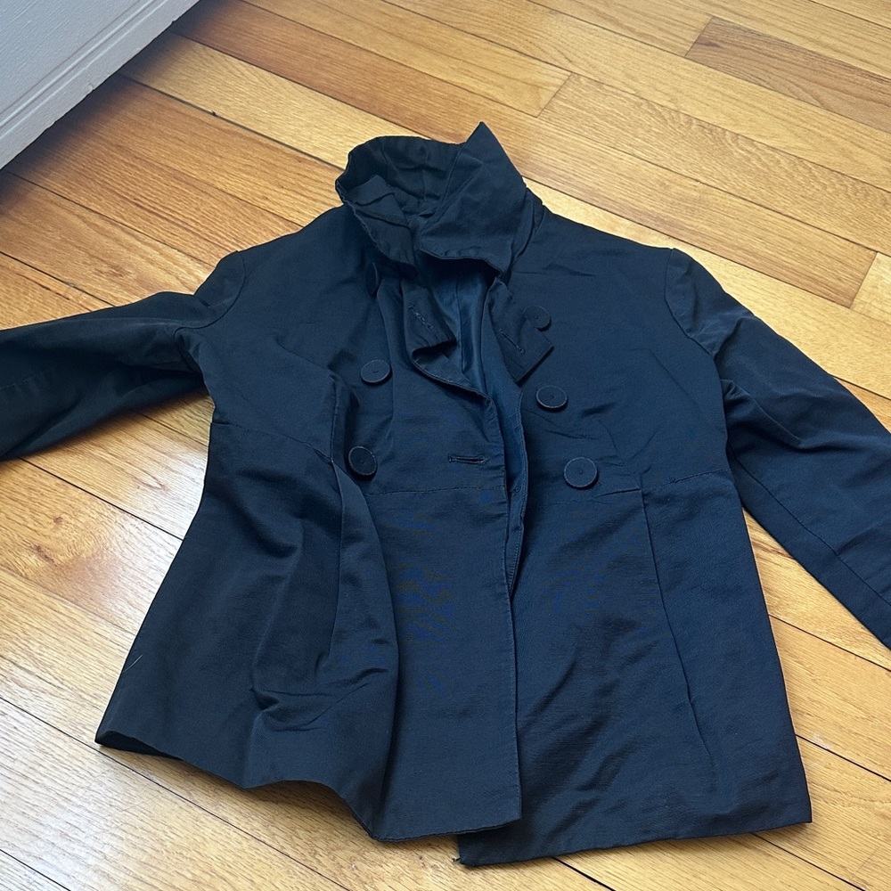 Elegant Black Double-Breasted Women's Blazer